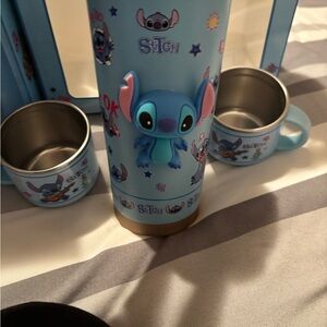 Stanley Stitch Themed Blue Cup Set